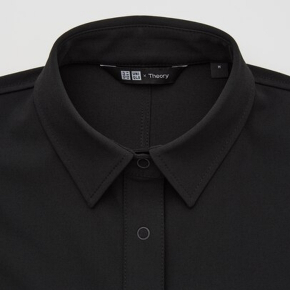 π€ Uniqlo x Theory Stretch Shirt Jacket | Size L | Black π€ - Picture 2 of 9